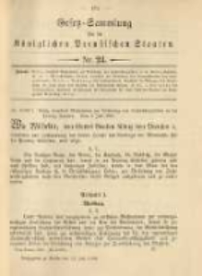 Gesetz-Sammlung f&uuml;r die K&ouml;niglichen Preussischen Staaten. 1900.07.12 No24