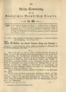 Gesetz-Sammlung für die Königlichen Preussischen Staaten. 1900.08.28 No33