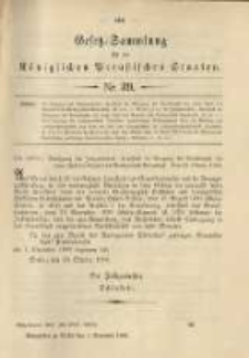 Gesetz-Sammlung für die Königlichen Preussischen Staaten. 1900.11.01 No39