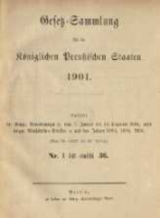 Gesetz-Sammlung für die Königlichen Preussischen Staaten. 1901.01.12 No1