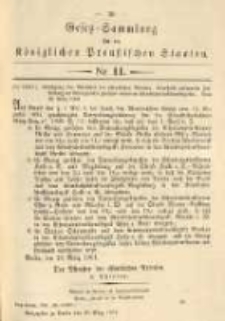 Gesetz-Sammlung f&uuml;r die K&ouml;niglichen Preussischen Staaten. 1901.03.30 No11