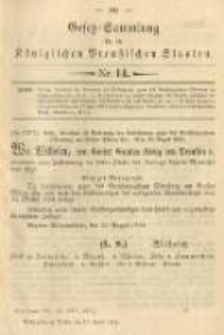 Gesetz-Sammlung für die Königlichen Preussischen Staaten. 1901.04.10 No14