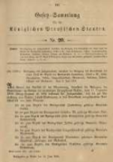 Gesetz-Sammlung f&uuml;r die K&ouml;niglichen Preussischen Staaten. 1901.06.14 No20