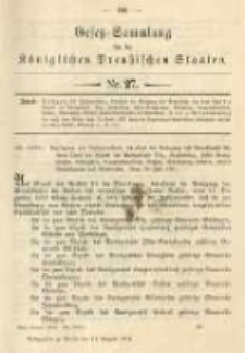 Gesetz-Sammlung für die Königlichen Preussischen Staaten. 1901.08.14 No27