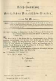Gesetz-Sammlung für die Königlichen Preussischen Staaten. 1901.08.26 No28