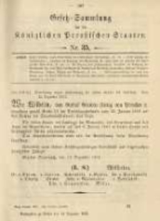 Gesetz-Sammlung f&uuml;r die K&ouml;niglichen Preussischen Staaten. 1901.12.14 No35
