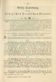 Gesetz-Sammlung f&uuml;r die K&ouml;niglichen Preussischen Staaten. 1901.12.30 No36