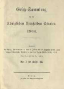 Gesetz-Sammlung f&uuml;r die K&ouml;niglichen Preussischen Staaten. 1904.02.11 No3