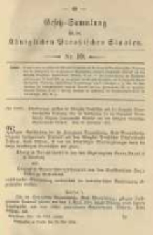 Gesetz-Sammlung f&uuml;r die K&ouml;niglichen Preussischen Staaten. 1904.05.25 No10