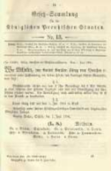 Gesetz-Sammlung für die Königlichen Preussischen Staaten. 1904.06.09 No13