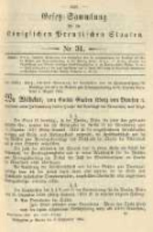 Gesetz-Sammlung f&uuml;r die K&ouml;niglichen Preussischen Staaten. 1904.09.03 No31