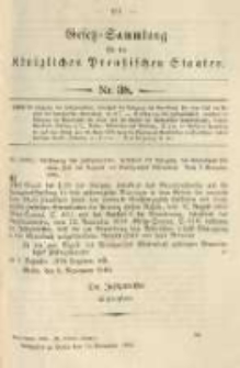Gesetz-Sammlung f&uuml;r die K&ouml;niglichen Preussischen Staaten. 1904.11.14 No38