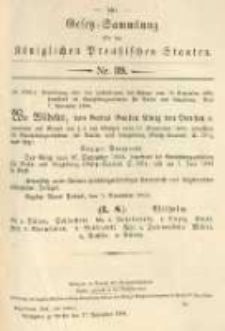 Gesetz-Sammlung f&uuml;r die K&ouml;niglichen Preussischen Staaten. 1904.11.17 No39