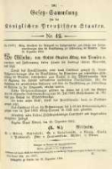 Gesetz-Sammlung für die Königlichen Preussischen Staaten. 1904.12.31 No42
