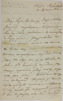 List Elżbiety z Działyńskich Czartoryskiej do Tytusa Działyńskiego, Wiedeń 30.01.1860