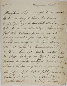 List Cecylii Działyńskiej do Tytusa Działyńskiego, 08.1858