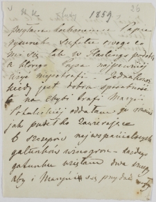 List Cecylii Działyńskiej do Tytusa Działyńskiego, 02.1859