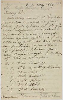 List Cecylii Działyńskiej do Tytusa Działyńskiego, 02.1859