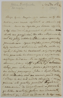 List Celestyny Działyńskiej do Tytusa Działyńskiego, 06.04.1848
