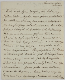 List Celestyny Działyńskiej do Tytusa Działyńskiego, 14.09.1859