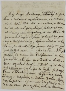 List Celestyny Działyńskiej do Tytusa Działyńskiego, 17.02.1860