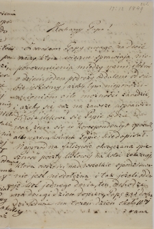 List Jana Działyńskiego do Tytusa Działyńskiego, 17.12.1849