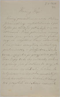 List Jana Działyńskiego do Tytusa Działyńskiego, 07.01.1850