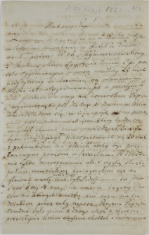 List Jana Działyńskiego do Tytusa Działyńskiego, 29.08-02.09.1850