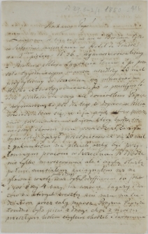 List Jana Działyńskiego do Tytusa Działyńskiego, 29.08-02.09.1850