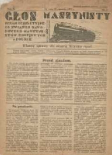 Głos Maszynisty: organ Bezpartyjnego Związku Zawodowego Maszynistów Kolejowych w Polsce 1931.01.15 R.2 Nr1