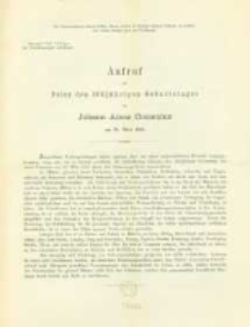 Aufruf zur Feier des 300jährigen Geburtstages des Johann Amos Comenius, am 28. März 1892