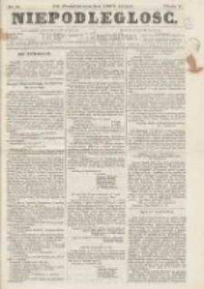 Niepodległość: (Organ Komitetu Reprezentacyjnego Zjednoczenia Emigracji Polskiej) 1866.10.30 R.1 Nr9