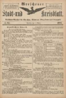 Wreschener Stadt und Kreisblatt: amtlicher Anzeiger f&uuml;r Wreschen, Miloslaw, Strzalkowo und Umgegend 1902.10.01 Nr80