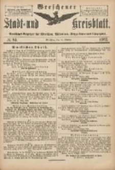 Wreschener Stadt und Kreisblatt: amtlicher Anzeiger f&uuml;r Wreschen, Miloslaw, Strzalkowo und Umgegend 1902.10.15 Nr84