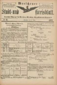 Wreschener Stadt und Kreisblatt: amtlicher Anzeiger für Wreschen, Miloslaw, Strzalkowo und Umgegend 1902.03.12 Nr21