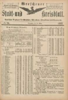 Wreschener Stadt und Kreisblatt: amtlicher Anzeiger für Wreschen, Miloslaw, Strzalkowo und Umgegend 1902.03.22 Nr24