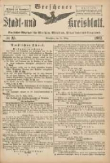 Wreschener Stadt und Kreisblatt: amtlicher Anzeiger f&uuml;r Wreschen, Miloslaw, Strzalkowo und Umgegend 1902.03.26 Nr25