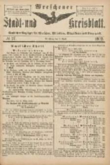 Wreschener Stadt und Kreisblatt: amtlicher Anzeiger für Wreschen, Miloslaw, Strzalkowo und Umgegend 1902.04.02 Nr27