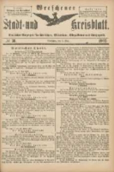 Wreschener Stadt und Kreisblatt: amtlicher Anzeiger f&uuml;r Wreschen, Miloslaw, Strzalkowo und Umgegend 1902.05.03 Nr36