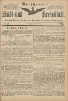 Wreschener Stadt und Kreisblatt: amtlicher Anzeiger f&uuml;r Wreschen, Miloslaw, Strzalkowo und Umgegend 1902.05.10 Nr38