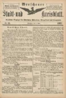 Wreschener Stadt und Kreisblatt: amtlicher Anzeiger f&uuml;r Wreschen, Miloslaw, Strzalkowo und Umgegend 1902.06.04 Nr45