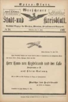 Wreschener Stadt und Kreisblatt: amtlicher Anzeiger f&uuml;r Wreschen, Miloslaw, Strzalkowo und Umgegend 1902.06.21 Nr51