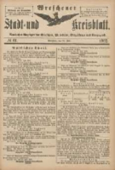Wreschener Stadt und Kreisblatt: amtlicher Anzeiger f&uuml;r Wreschen, Miloslaw, Strzalkowo und Umgegend 1902.07.26 Nr61