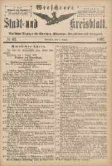 Wreschener Stadt und Kreisblatt: amtlicher Anzeiger f&uuml;r Wreschen, Miloslaw, Strzalkowo und Umgegend 1902.08.02 Nr63
