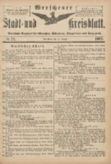 Wreschener Stadt und Kreisblatt: amtlicher Anzeiger f&uuml;r Wreschen, Miloslaw, Strzalkowo und Umgegend 1902.08.27 Nr70