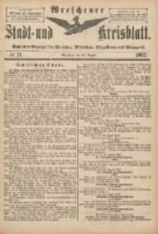 Wreschener Stadt und Kreisblatt: amtlicher Anzeiger f&uuml;r Wreschen, Miloslaw, Strzalkowo und Umgegend 1902.08.30 Nr71