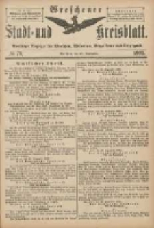 Wreschener Stadt und Kreisblatt: amtlicher Anzeiger f&uuml;r Wreschen, Miloslaw, Strzalkowo und Umgegend 1902.09.27 Nr79