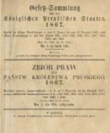 Gesetz-Sammlung für die Königlichen Preussischen Staaten. 1867.01.03 No1