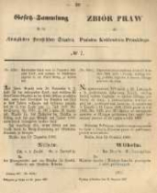 Gesetz-Sammlung f&uuml;r die K&ouml;niglichen Preussischen Staaten. 1867.01.25 No7