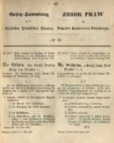 Gesetz-Sammlung f&uuml;r die K&ouml;niglichen Preussischen Staaten. 1867.03.09 No19